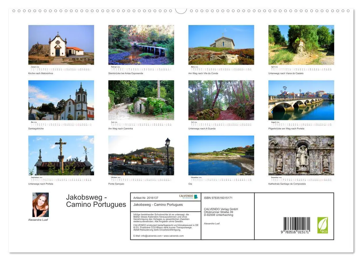 Bild: 9783516015171 | Jakobsweg - Camino Portugues (hochwertiger Premium Wandkalender...