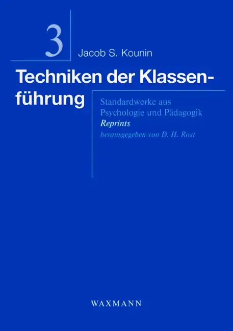 Cover: 9783830915171 | Techniken der Klassenführung | Jacob S. Kounin | Taschenbuch | 176 S.