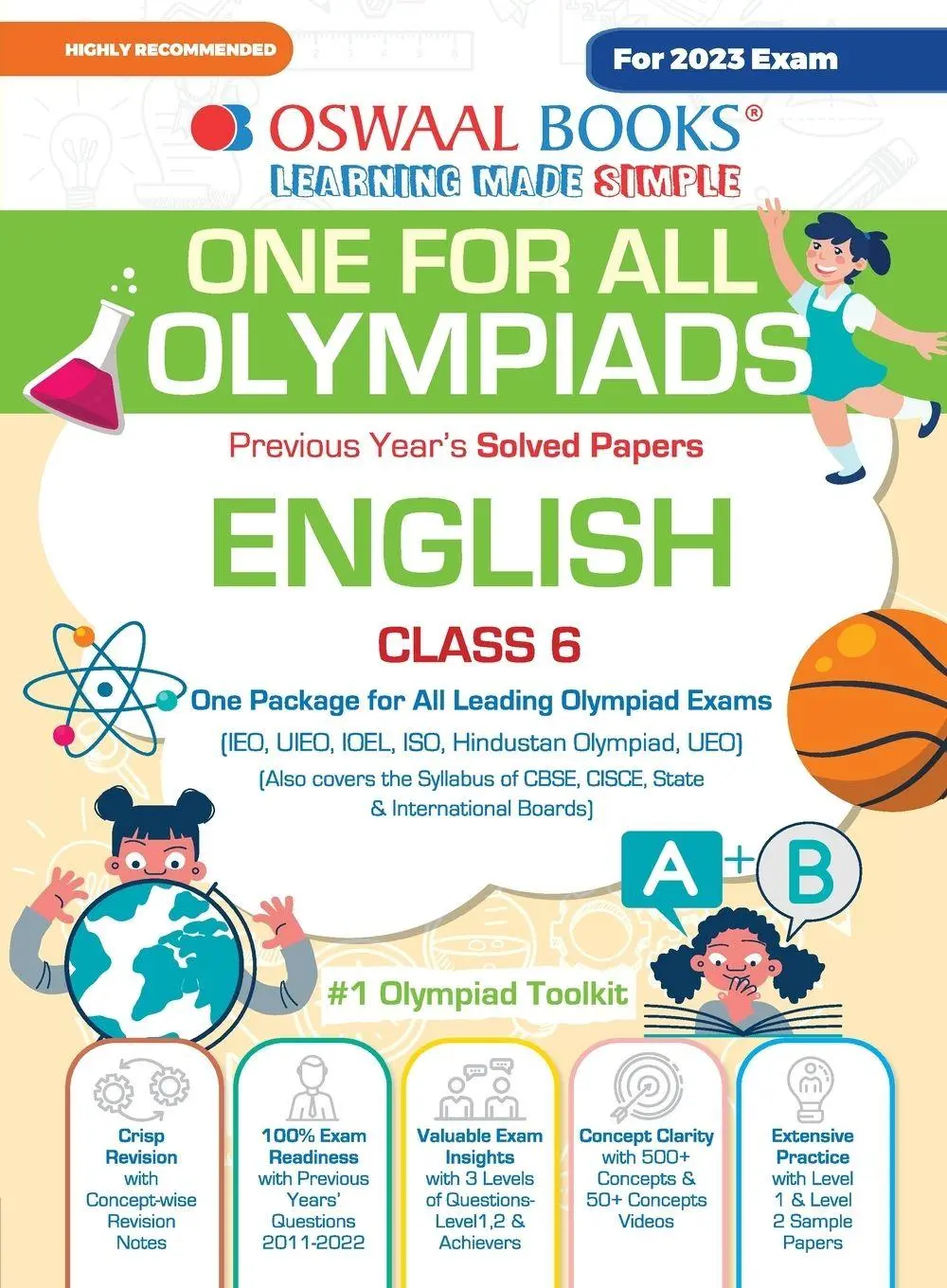 Cover: 9789356345171 | Oswaal One For All Olympiad Previous Years' Solved Papers, Class-6...