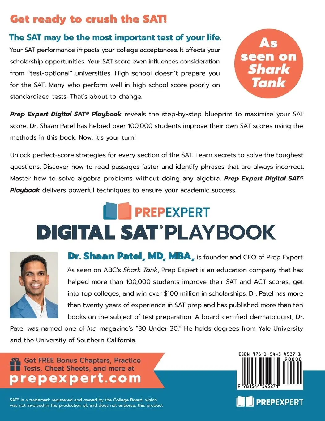 Rückseite: 9781544545271 | Prep Expert Digital SAT Playbook | Shaan Patel | Taschenbuch | 2024