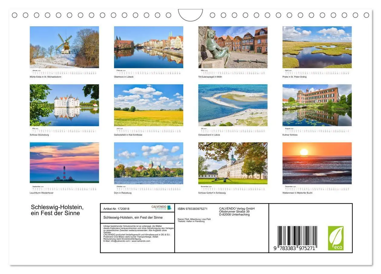 Bild: 9783383975271 | Schleswig-Holstein, ein Fest der Sinne (Wandkalender 2025 DIN A4...