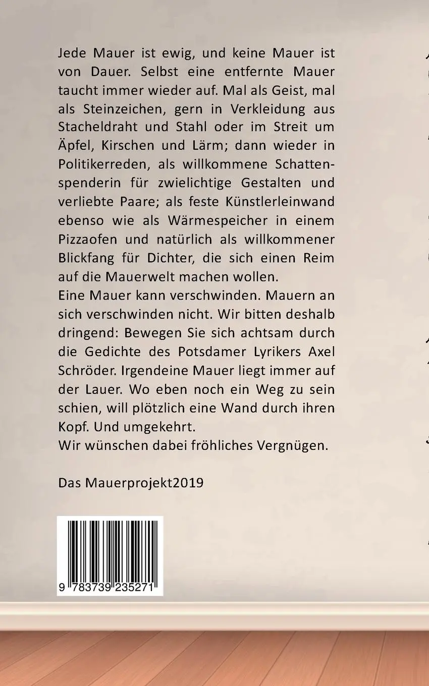 Rückseite: 9783739235271 | Auf der Lauer liegt die Mauer | Axel Schröder | Taschenbuch | 140 S.