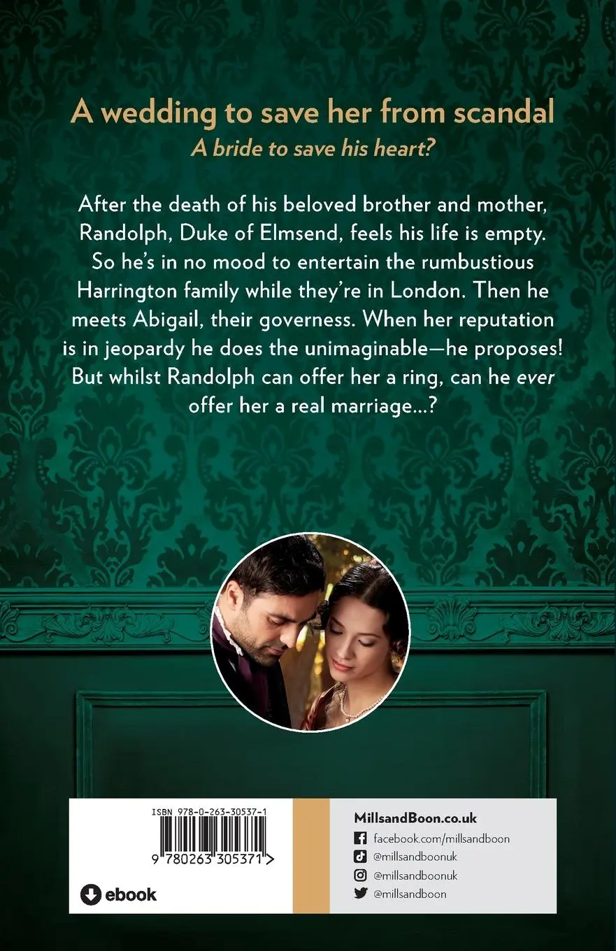 Rückseite: 9780263305371 | The Duke's Proposal For The Governess | Eleanor Webster | Taschenbuch