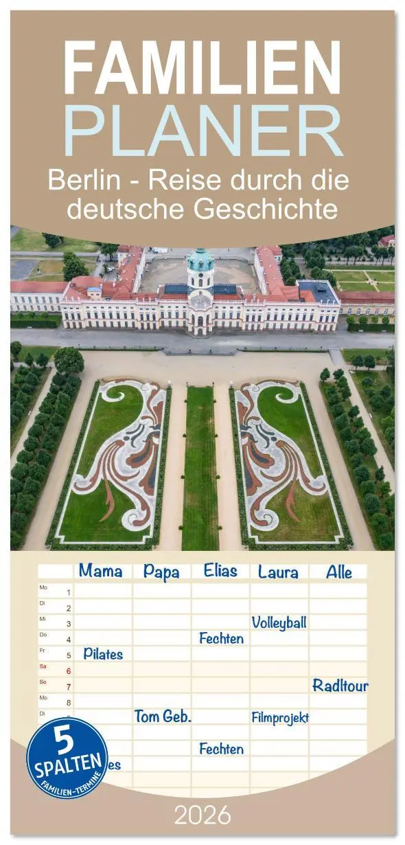Cover: 9783516615371 | Familienplaner 2026 - Berlin - Reise durch die deutsche Geschichte...