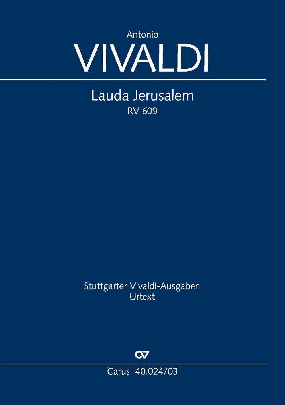 Cover: 9790007355371 | Lauda Jerusalem (Klavierauszug) | RV 609 | Antonio Vivaldi | Buch