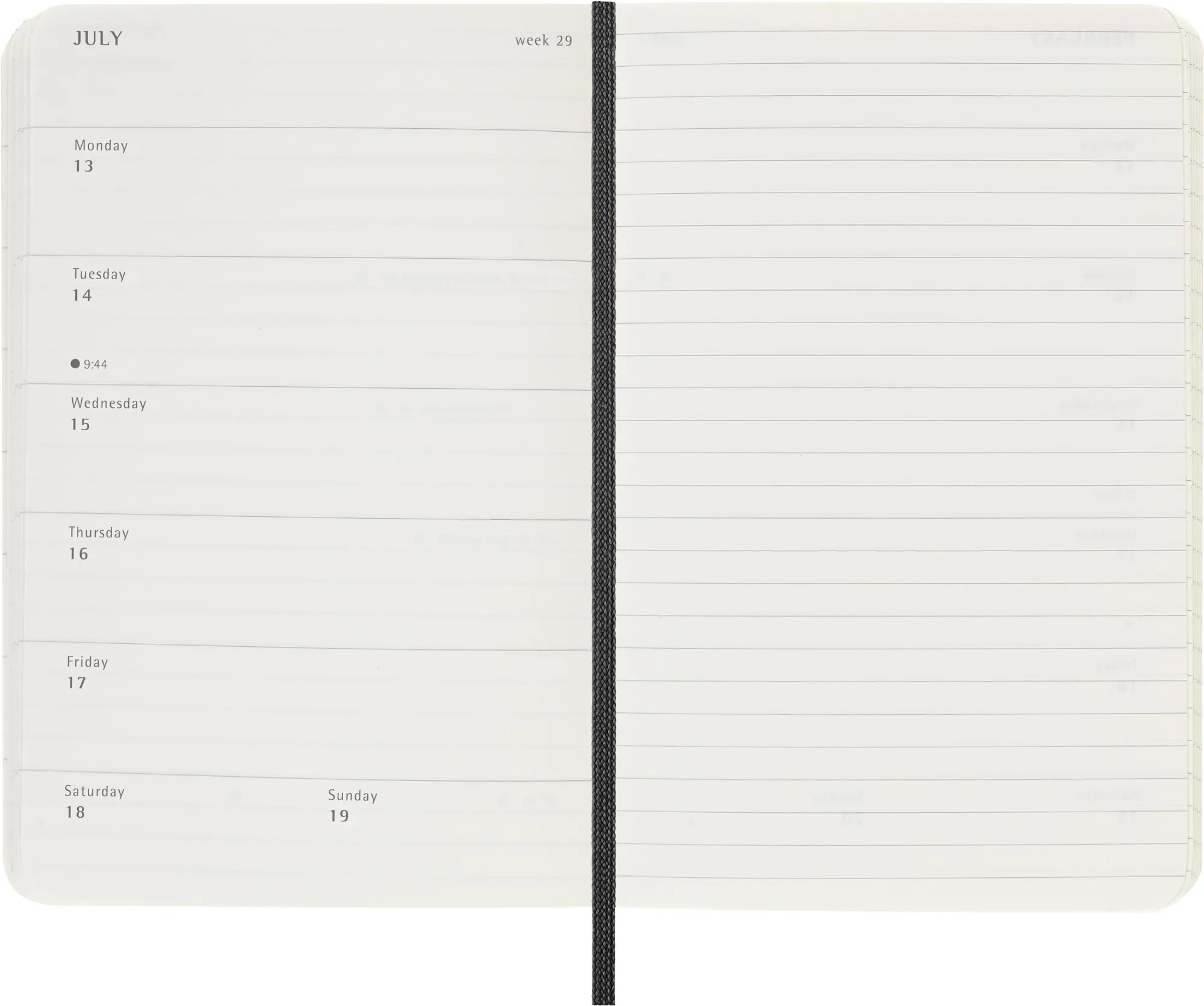 Bild: 8056999275471 | Moleskine 18 Monate Wochenkalender 2025/2026, P/A6, 1 Wo = 1 Seite,...