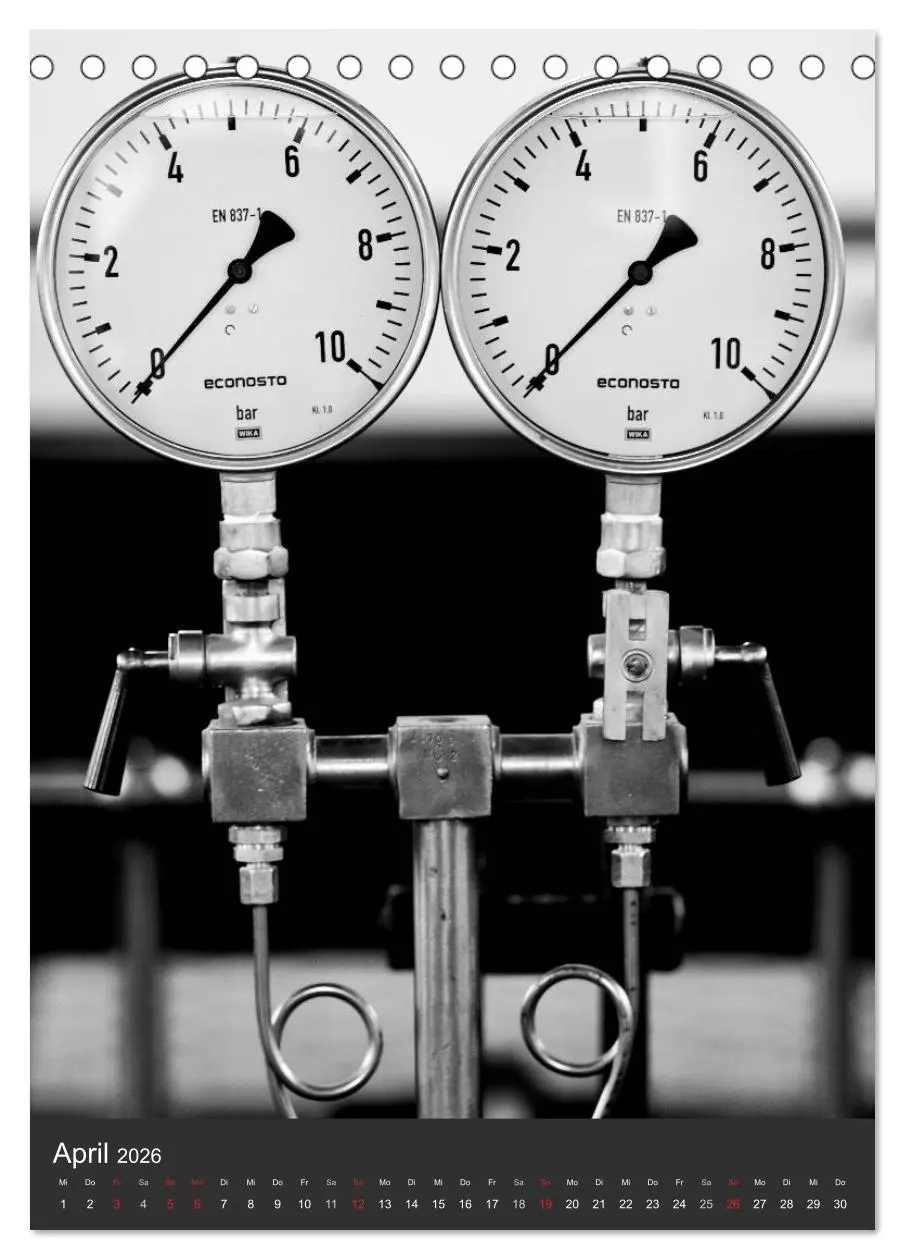 Bild: 9783516465471 | Industrieästhetik in Schwarz-Weiss (Tischkalender 2026 DIN A5...