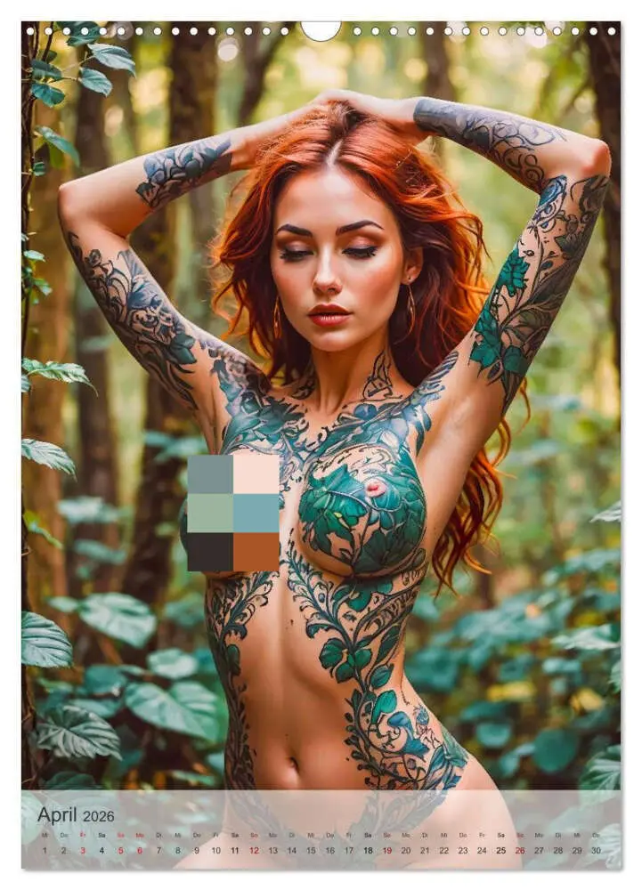 Bild: 9783516605471 | Verführerische Momente - Sommer, Haut und Tattoos (Wandkalender...