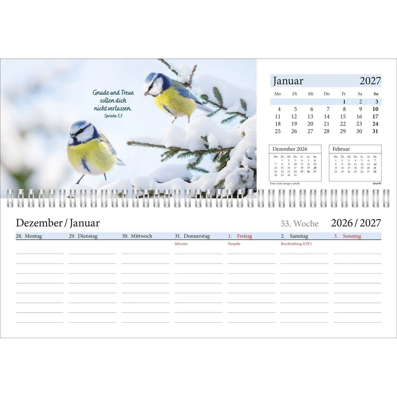 Bild: 9783754825471 | In deine Hand leg ich den Tag 2027 | Wochen-Tischkalender | Kalender
