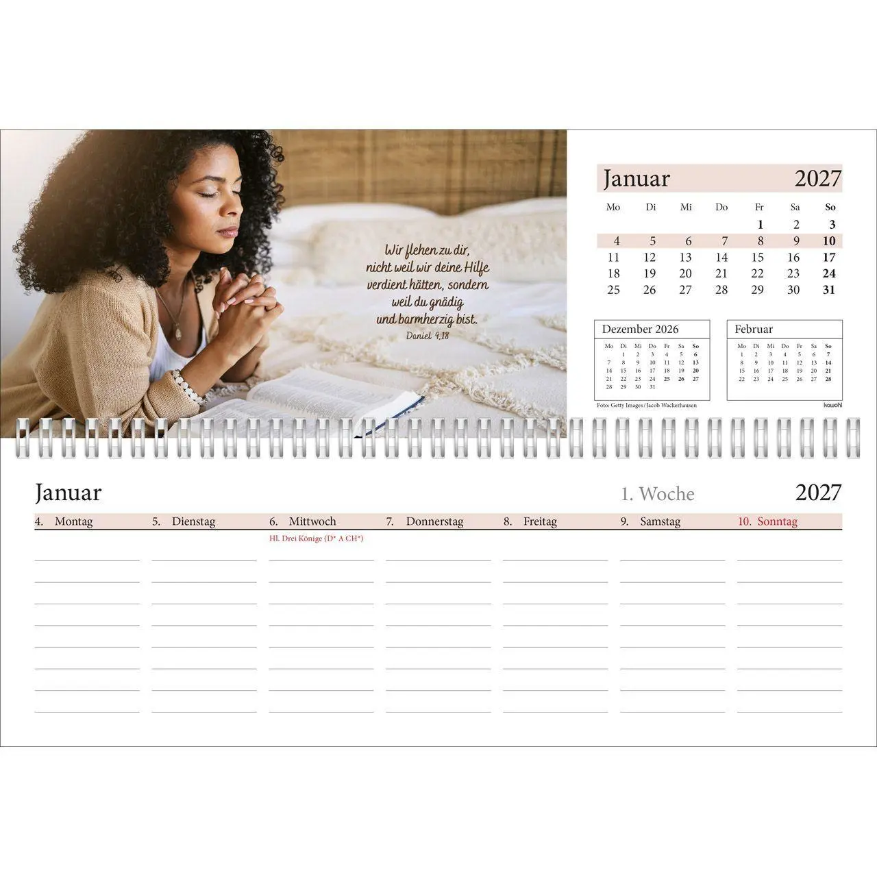 Bild: 9783754825471 | In deine Hand leg ich den Tag 2027 | Wochen-Tischkalender | Kalender