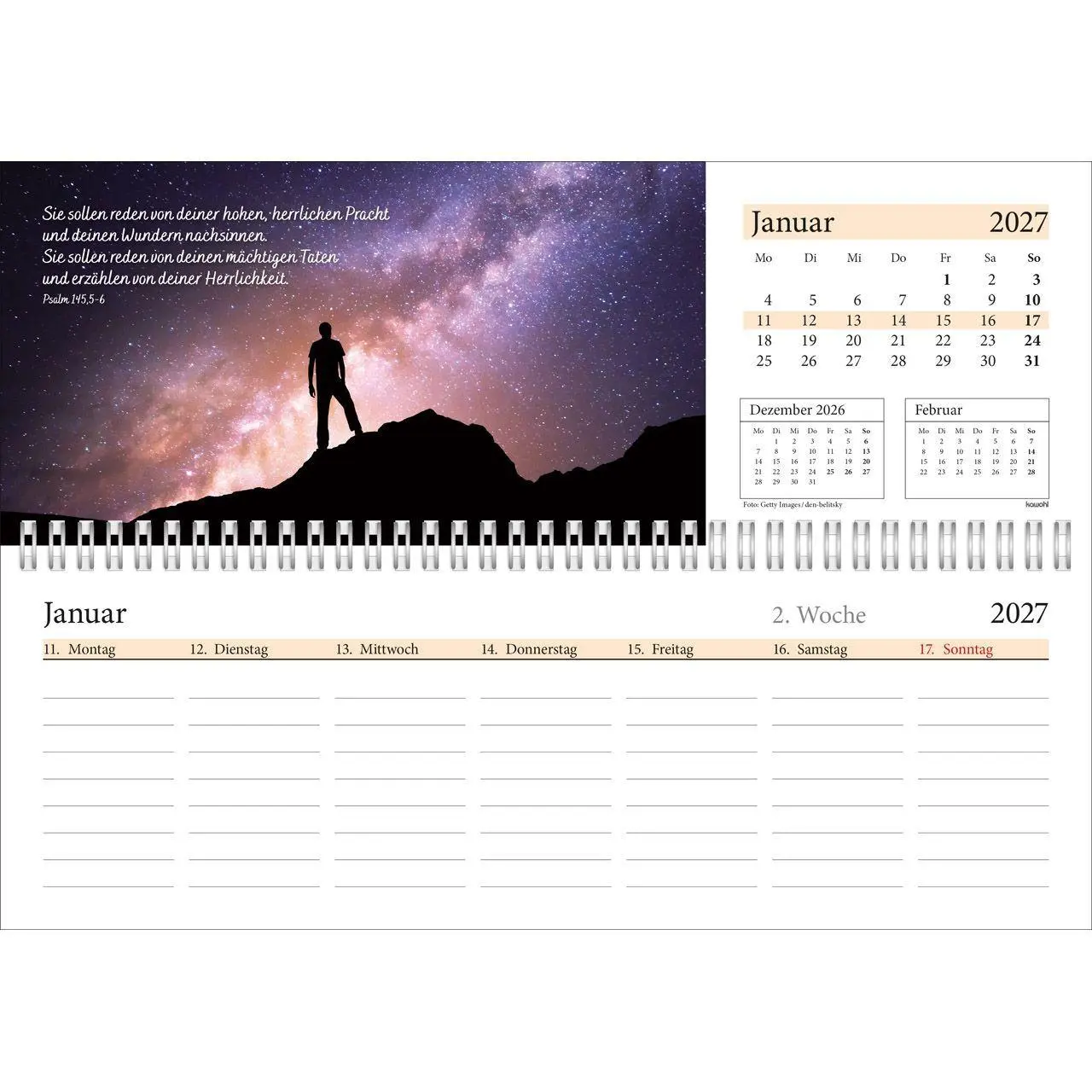 Bild: 9783754825471 | In deine Hand leg ich den Tag 2027 | Wochen-Tischkalender | Kalender
