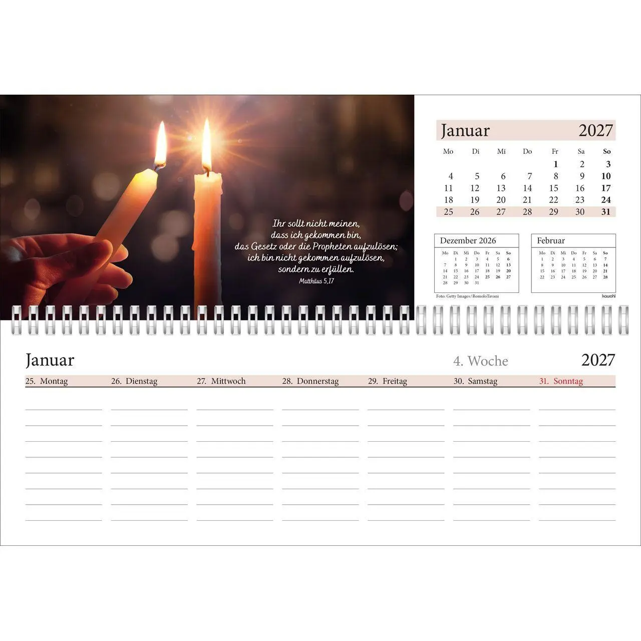 Bild: 9783754825471 | In deine Hand leg ich den Tag 2027 | Wochen-Tischkalender | Kalender