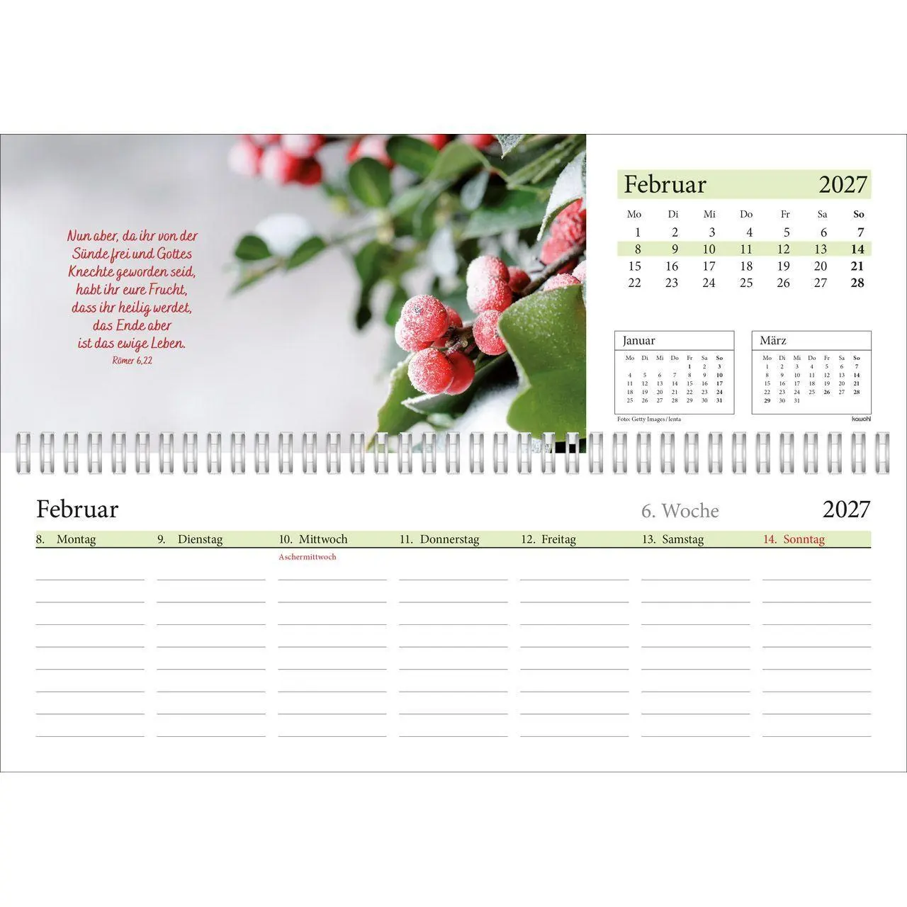 Bild: 9783754825471 | In deine Hand leg ich den Tag 2027 | Wochen-Tischkalender | Kalender