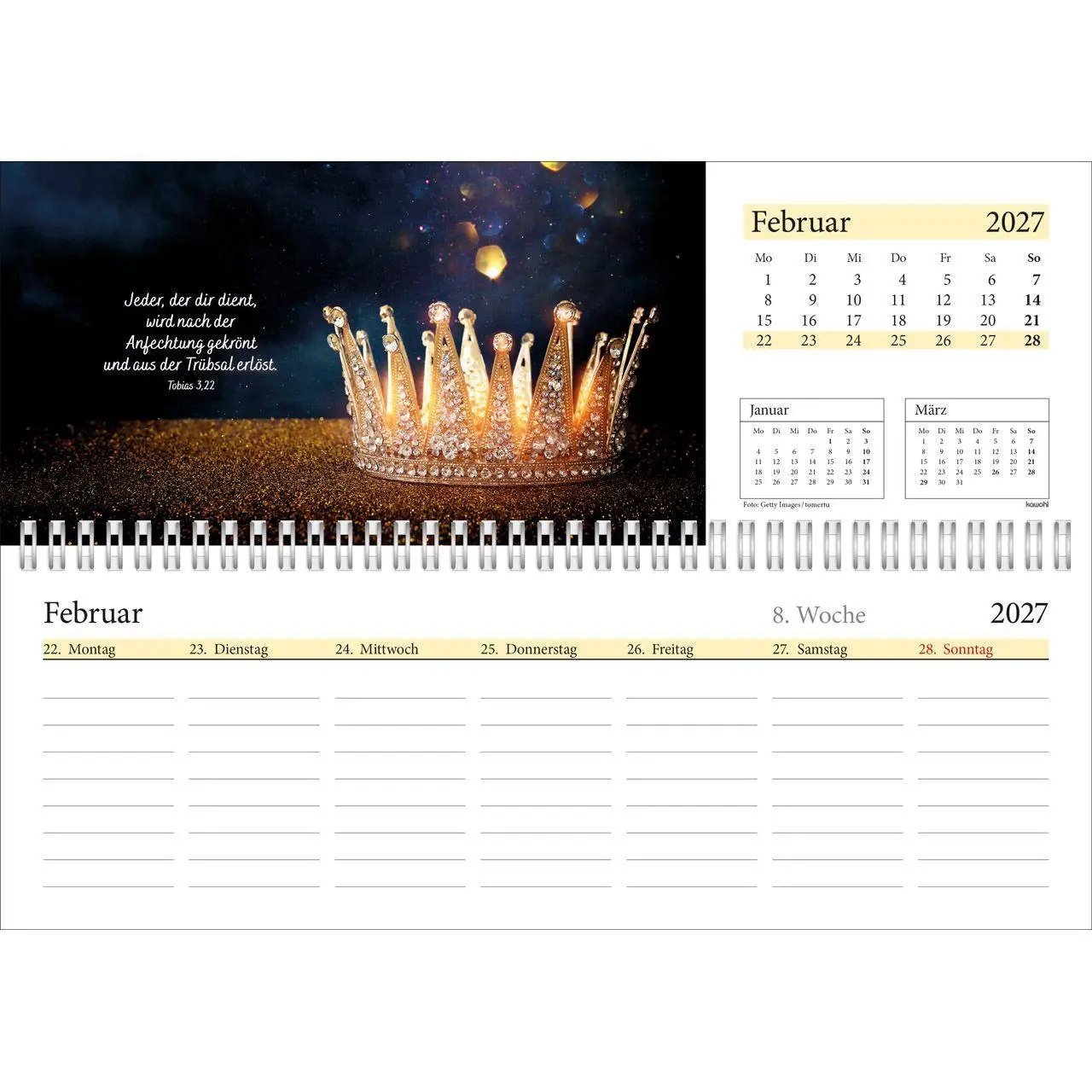 Bild: 9783754825471 | In deine Hand leg ich den Tag 2027 | Wochen-Tischkalender | Kalender