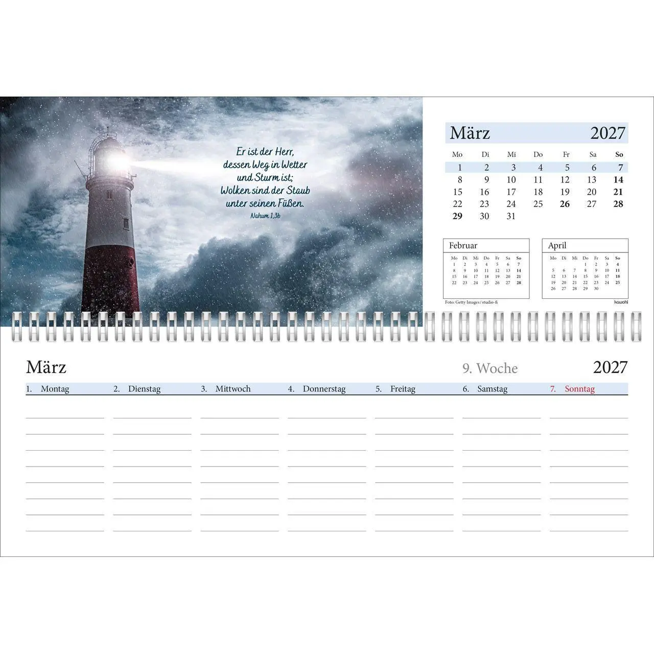 Bild: 9783754825471 | In deine Hand leg ich den Tag 2027 | Wochen-Tischkalender | Kalender