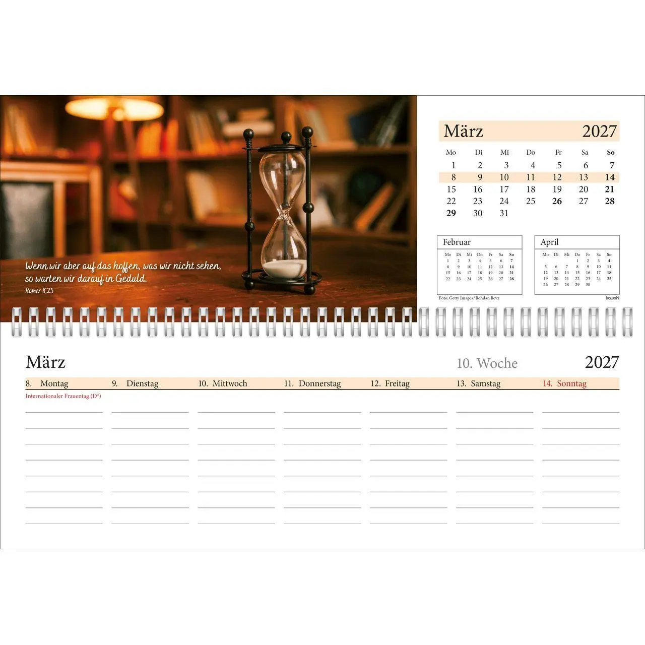 Bild: 9783754825471 | In deine Hand leg ich den Tag 2027 | Wochen-Tischkalender | Kalender