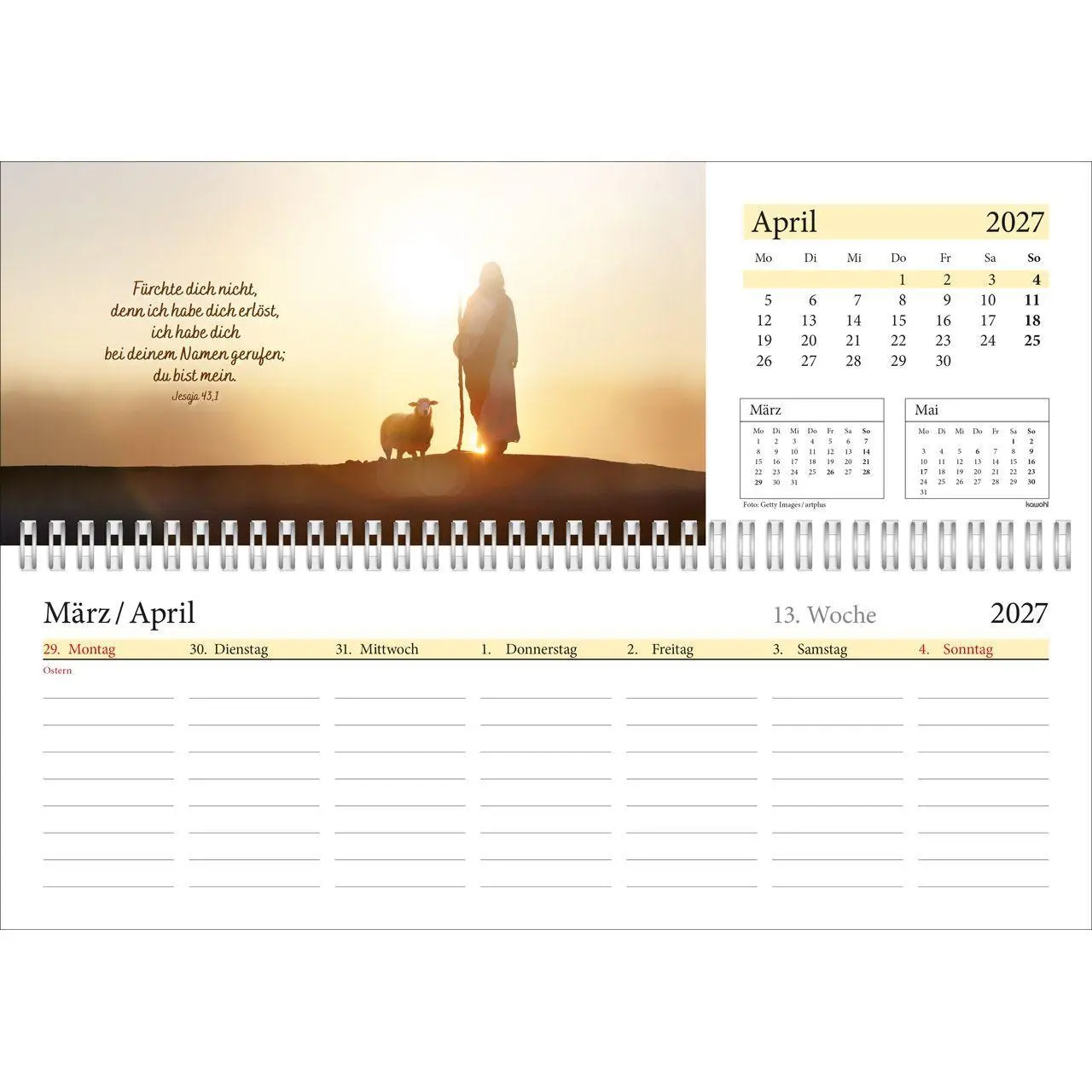 Bild: 9783754825471 | In deine Hand leg ich den Tag 2027 | Wochen-Tischkalender | Kalender