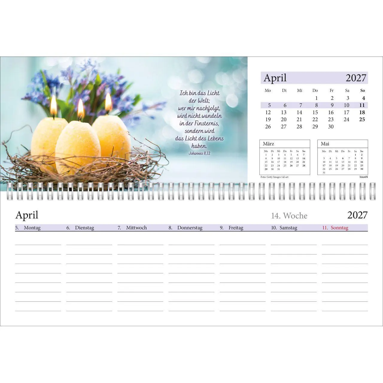 Bild: 9783754825471 | In deine Hand leg ich den Tag 2027 | Wochen-Tischkalender | Kalender