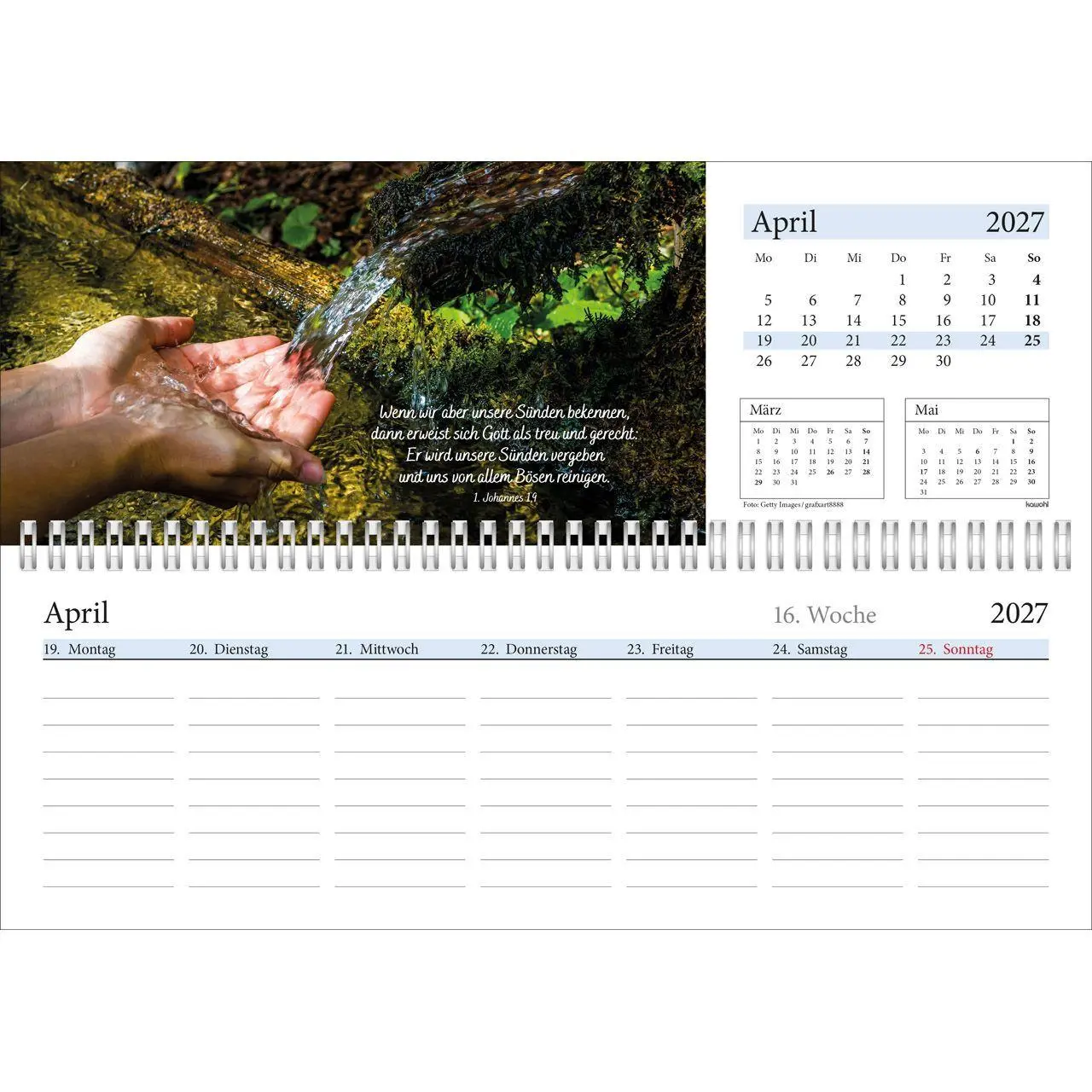 Bild: 9783754825471 | In deine Hand leg ich den Tag 2027 | Wochen-Tischkalender | Kalender