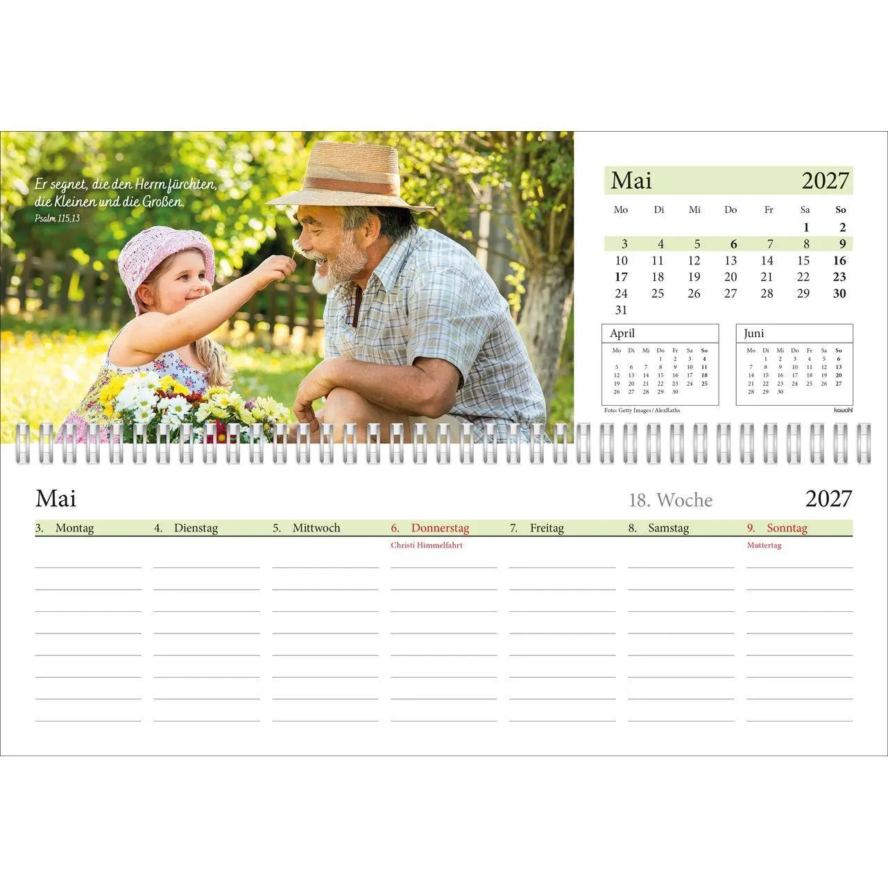 Bild: 9783754825471 | In deine Hand leg ich den Tag 2027 | Wochen-Tischkalender | Kalender