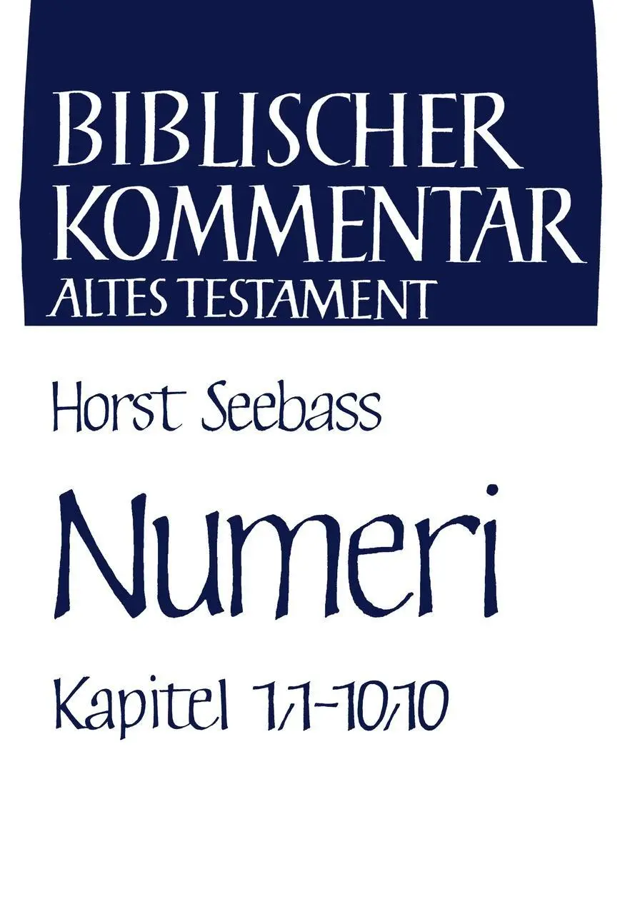 Cover: 9783788725471 | Numeri (1,1-10,10) | Horst Seebass | Buch | Buch | Deutsch | 2012