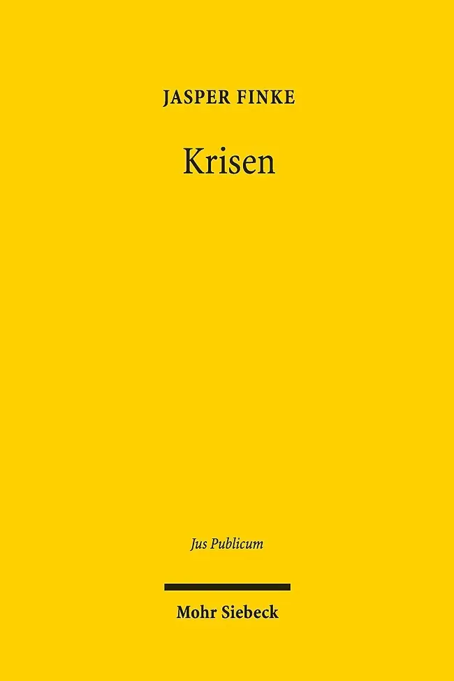 Cover: 9783161565571 | Krisen | Jasper Finke | Buch | XV | Deutsch | 2020 | Mohr Siebeck