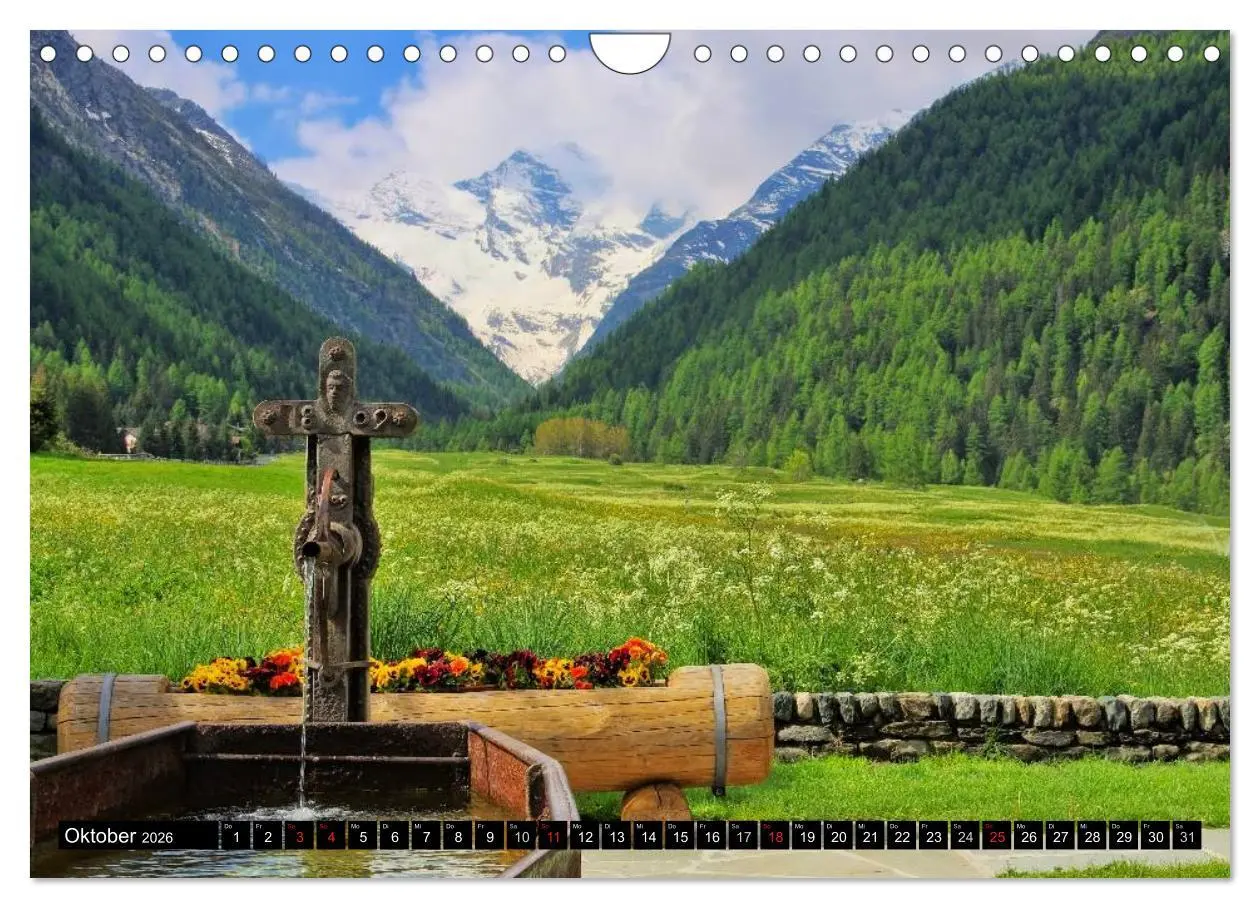 Bild: 9783516215571 | Aostatal (Wandkalender 2026 DIN A4 quer), CALVENDO Monatskalender