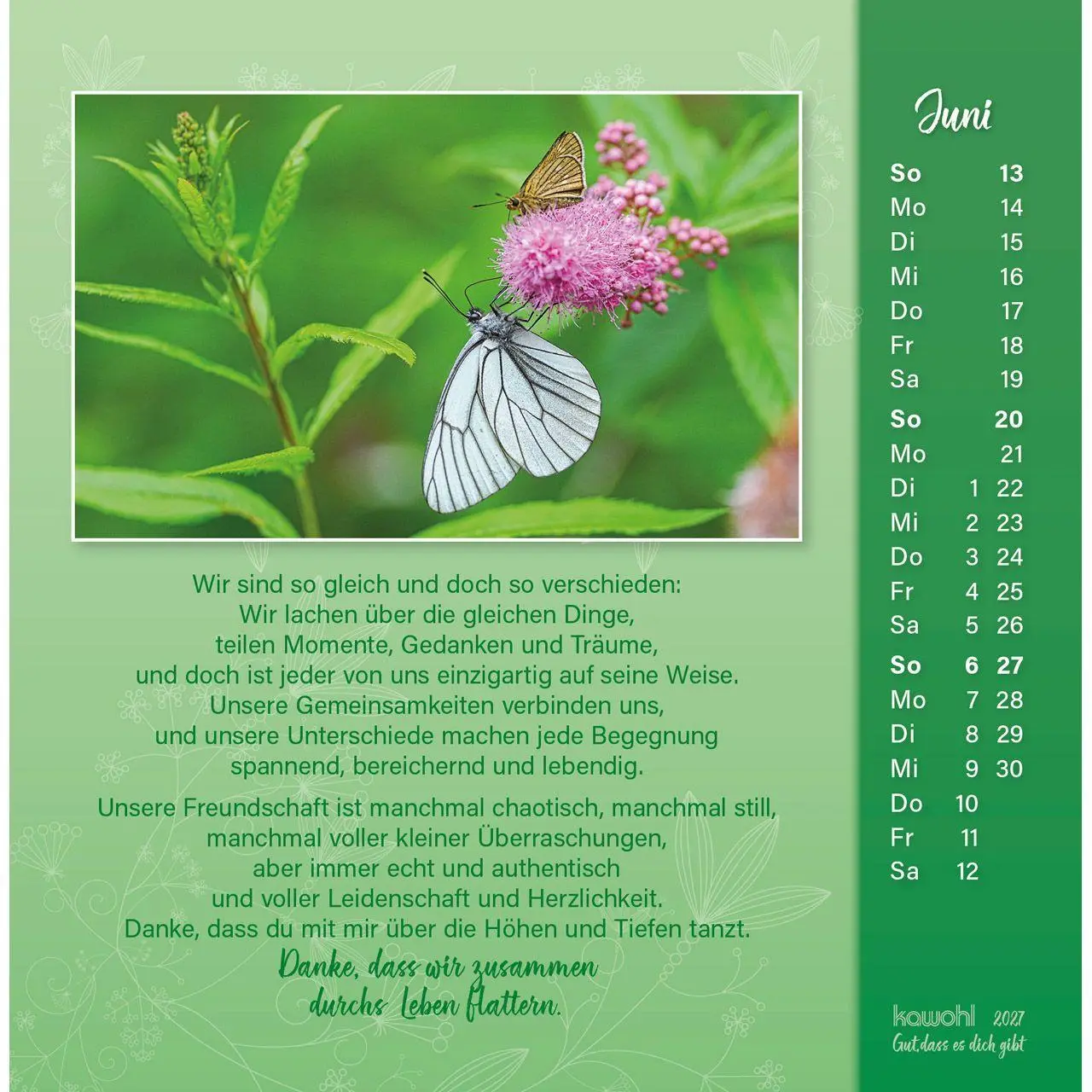 Bild: 9783754815571 | Gut, dass es dich gibt 2027 | Doro Zachmann | Kalender | Spiralbindung
