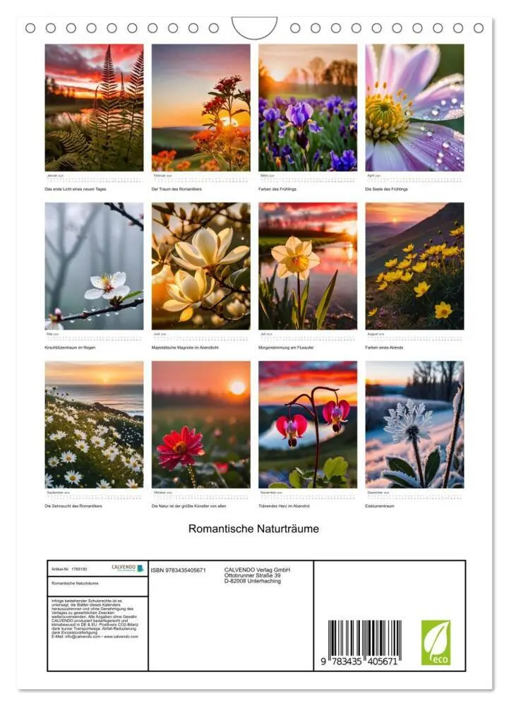 Bild: 9783435405671 | Romantische Naturträume (Wandkalender 2025 DIN A4 hoch), CALVENDO...