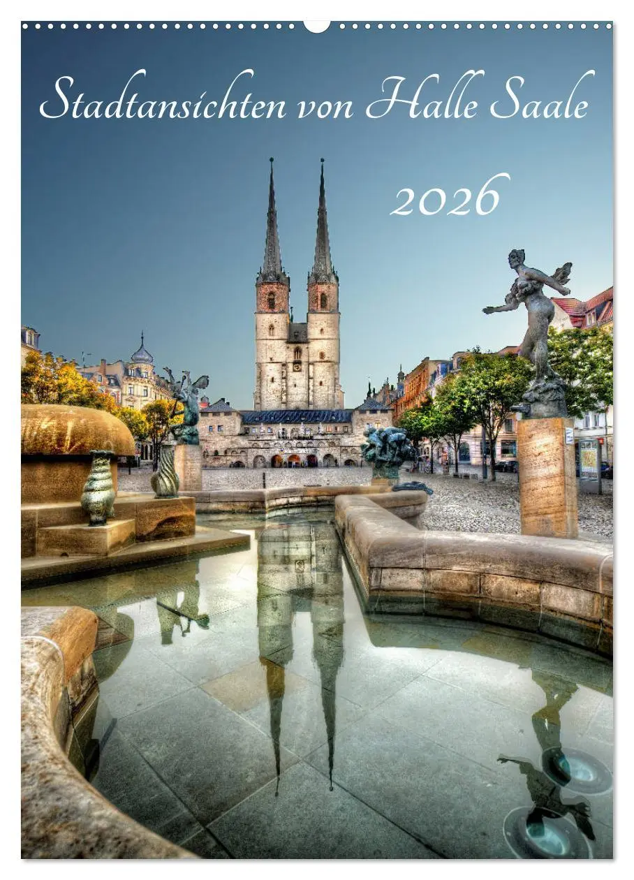 Cover: 9783516445671 | Stadtansichten von Halle Saale 2026 (Wandkalender 2026 DIN A2...
