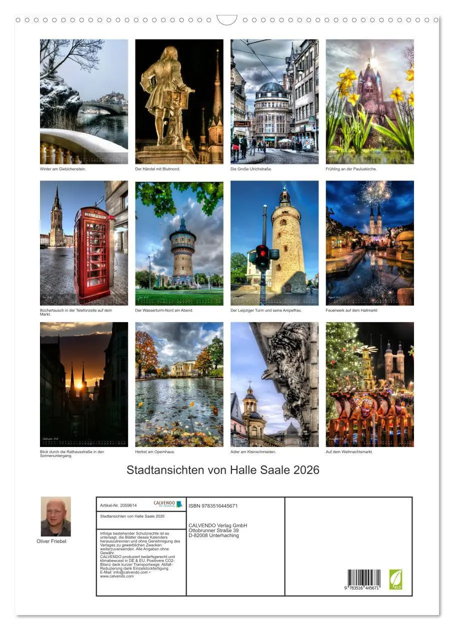 Bild: 9783516445671 | Stadtansichten von Halle Saale 2026 (Wandkalender 2026 DIN A2...