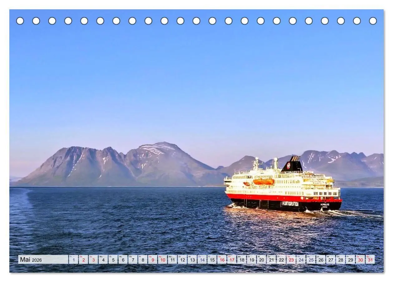Bild: 9783516685671 | Mit Hurtigruten zum Nordkap (Tischkalender 2026 DIN A5 quer),...