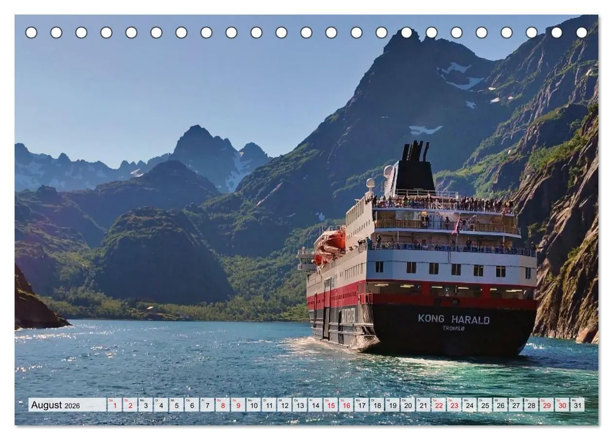 Bild: 9783516685671 | Mit Hurtigruten zum Nordkap (Tischkalender 2026 DIN A5 quer),...