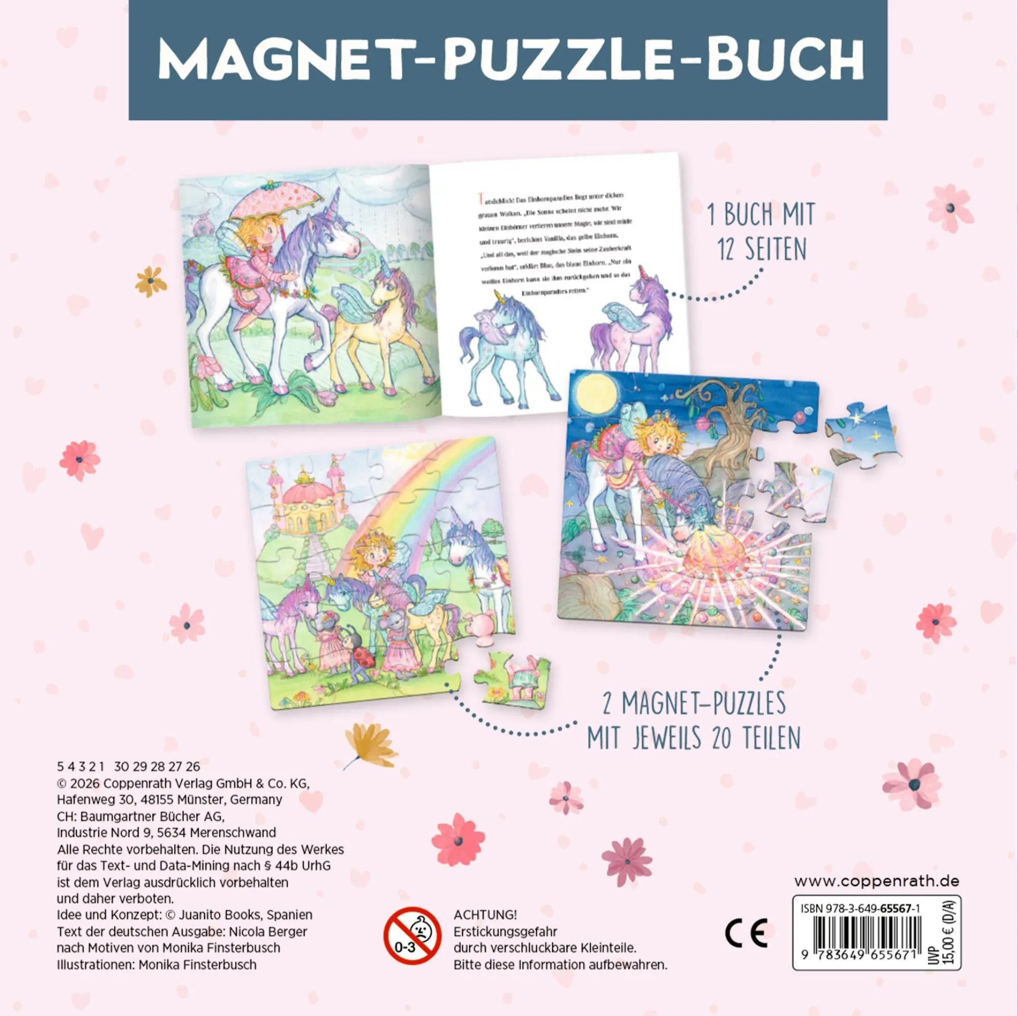 Rückseite: 9783649655671 | Magnet-Puzzlebuch: Prinzessin Lillifee im Einhornparadies | Berger
