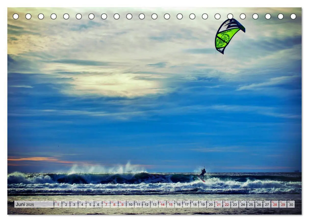 Bild: 9783435325771 | Kitesurfen - Action pur (Tischkalender 2025 DIN A5 quer), CALVENDO...