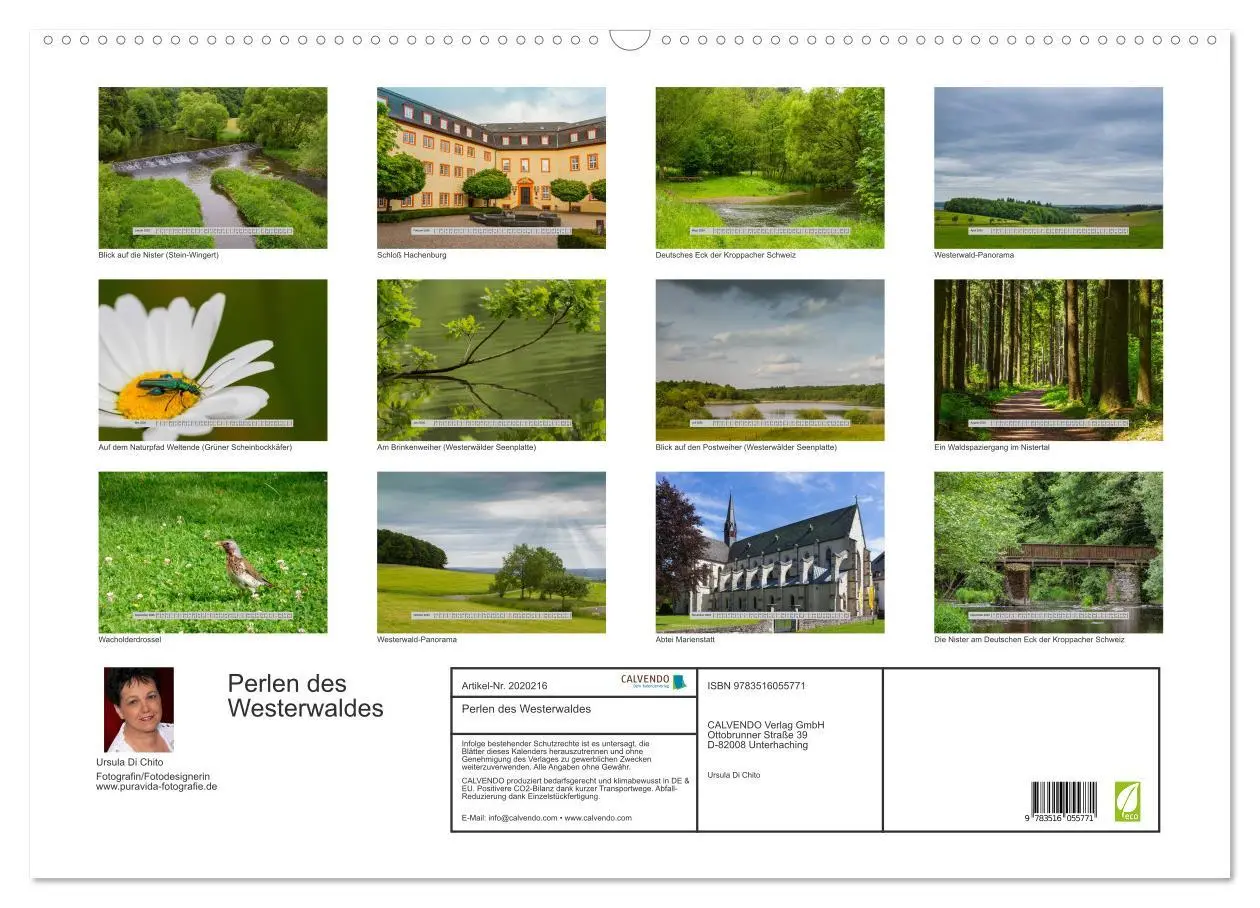 Bild: 9783516055771 | Perlen des Westerwaldes (Wandkalender 2026 DIN A2 quer), CALVENDO...