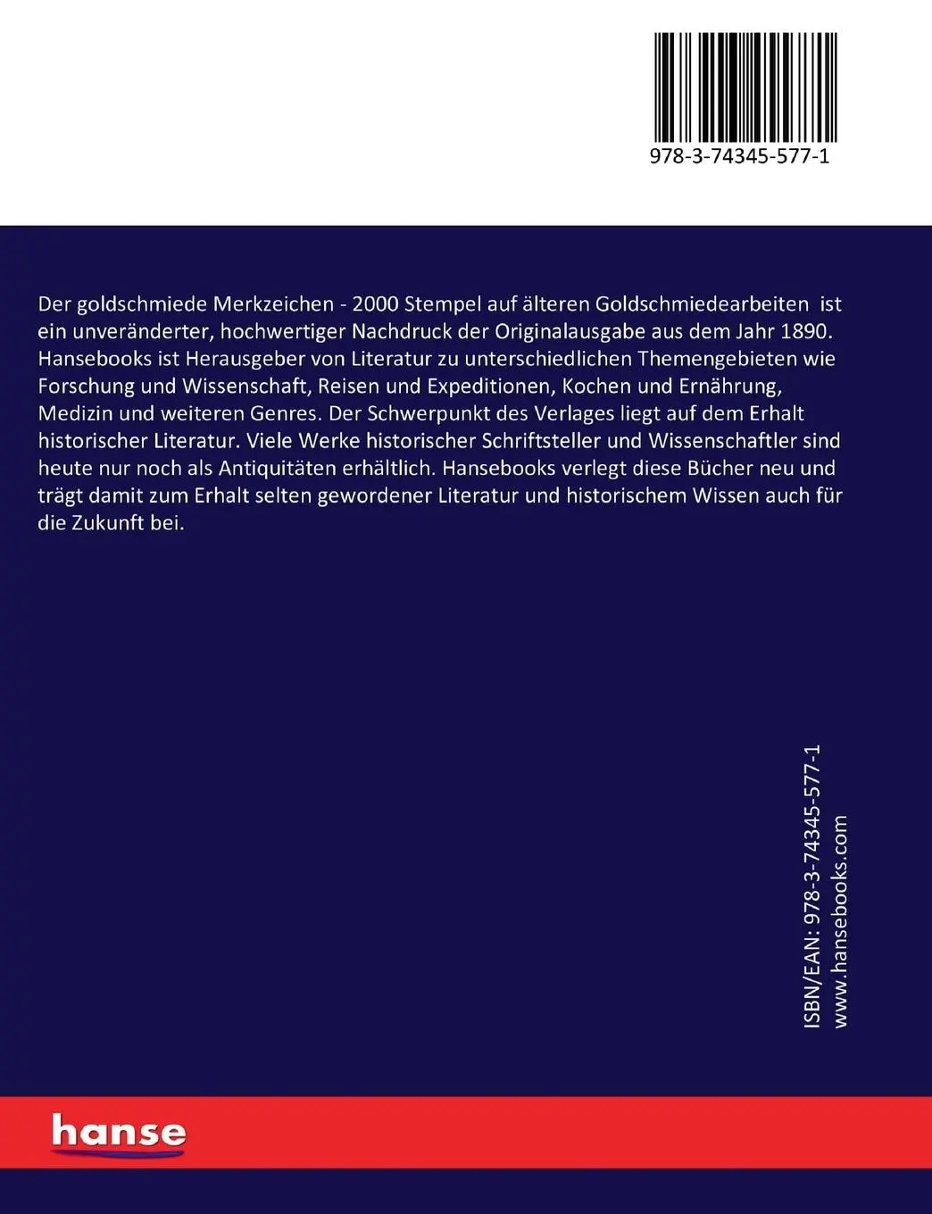 Rückseite: 9783743455771 | Der goldschmiede Merkzeichen - 2000 Stempel auf älteren...