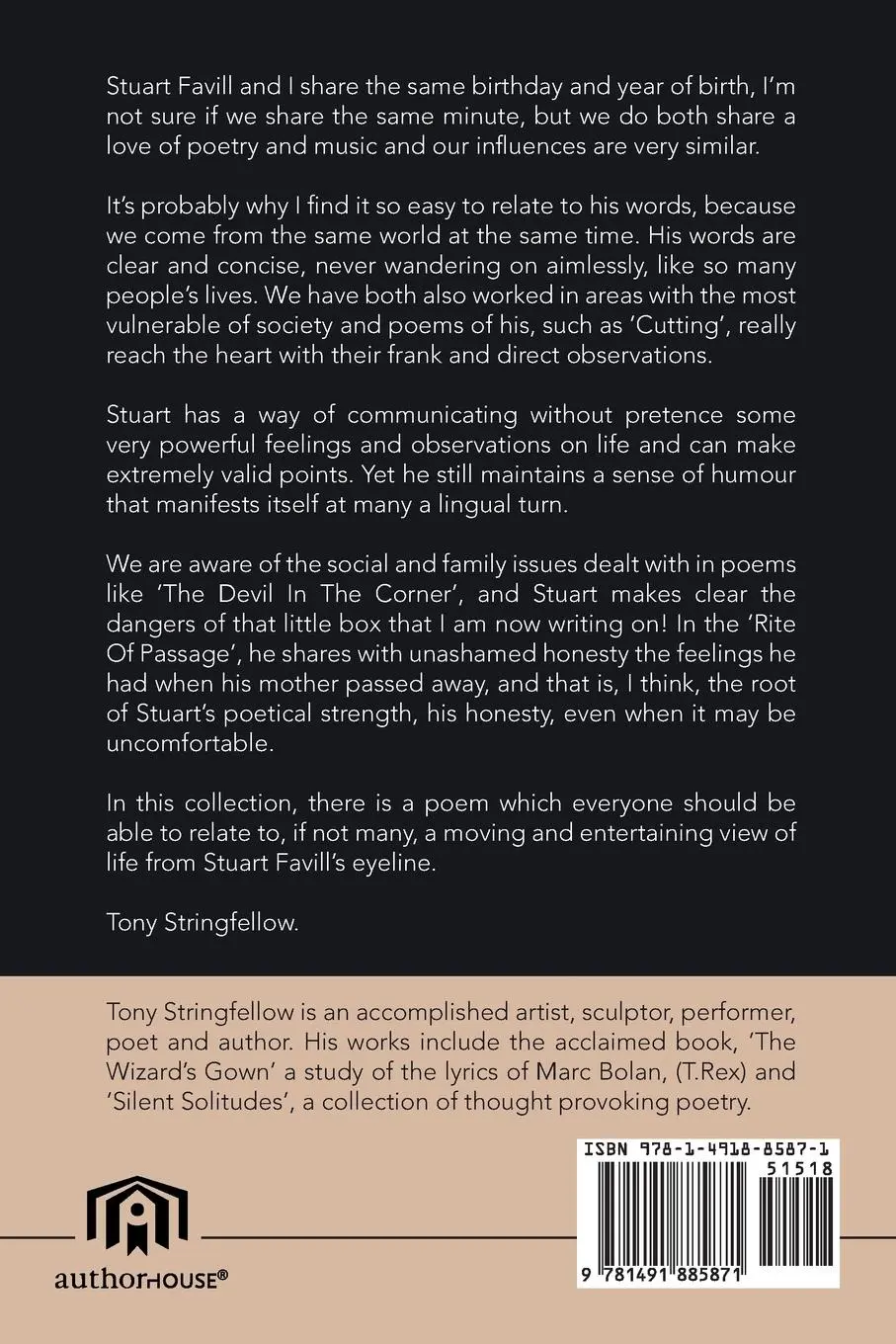 Rückseite: 9781491885871 | WORDS FROM THE MUSIC ROOM | A COLLECTION OF POEMS | Stuart Favill