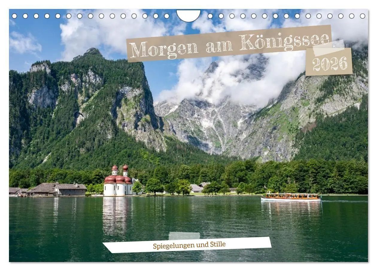 Cover: 9783516735871 | Morgen am Königssee - Spiegelungen und Stille (Wandkalender 2026...