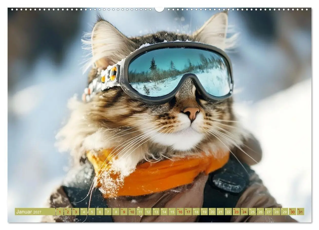 Bild: 9783569065871 | Lustige Sportarten für Katzen (hochwertiger Premium Wandkalender...