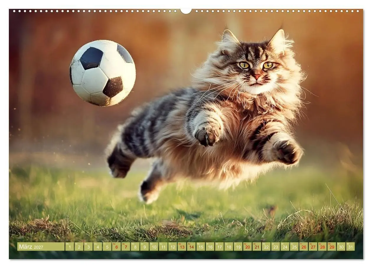 Bild: 9783569065871 | Lustige Sportarten für Katzen (hochwertiger Premium Wandkalender...