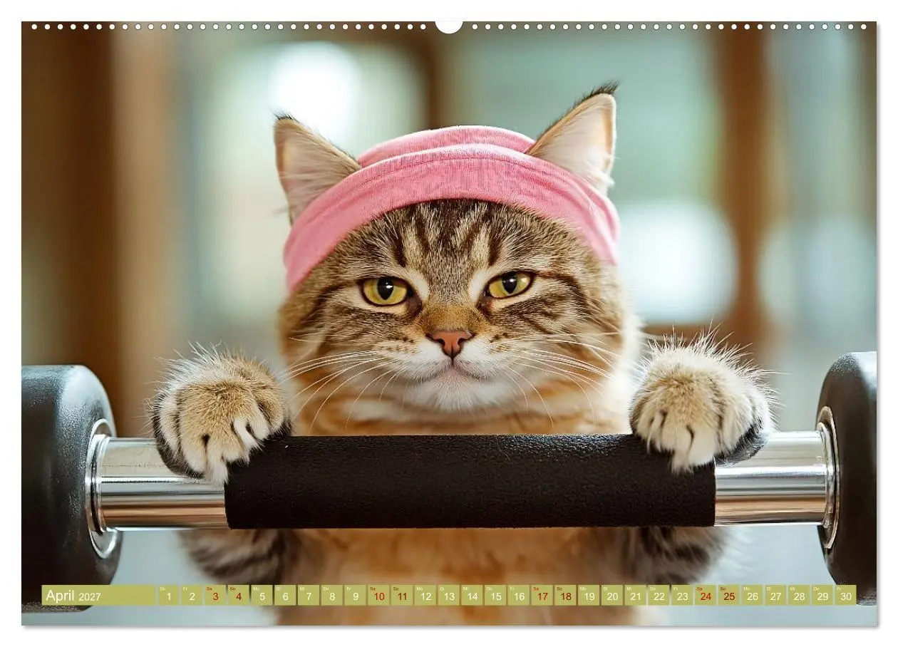 Bild: 9783569065871 | Lustige Sportarten für Katzen (hochwertiger Premium Wandkalender...