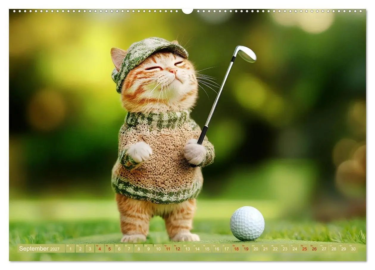 Bild: 9783569065871 | Lustige Sportarten für Katzen (hochwertiger Premium Wandkalender...