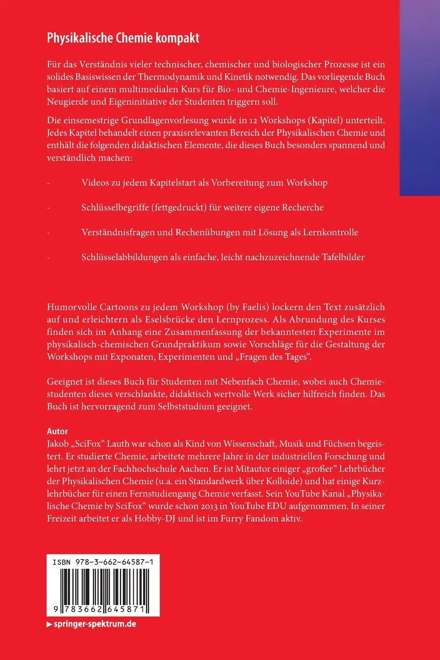 Rückseite: 9783662645871 | Physikalische Chemie kompakt | Jakob "SciFox" Lauth | Taschenbuch