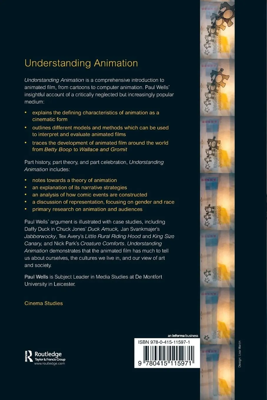 Rückseite: 9780415115971 | Understanding Animation | Paul Wells | Taschenbuch | Englisch | 1998