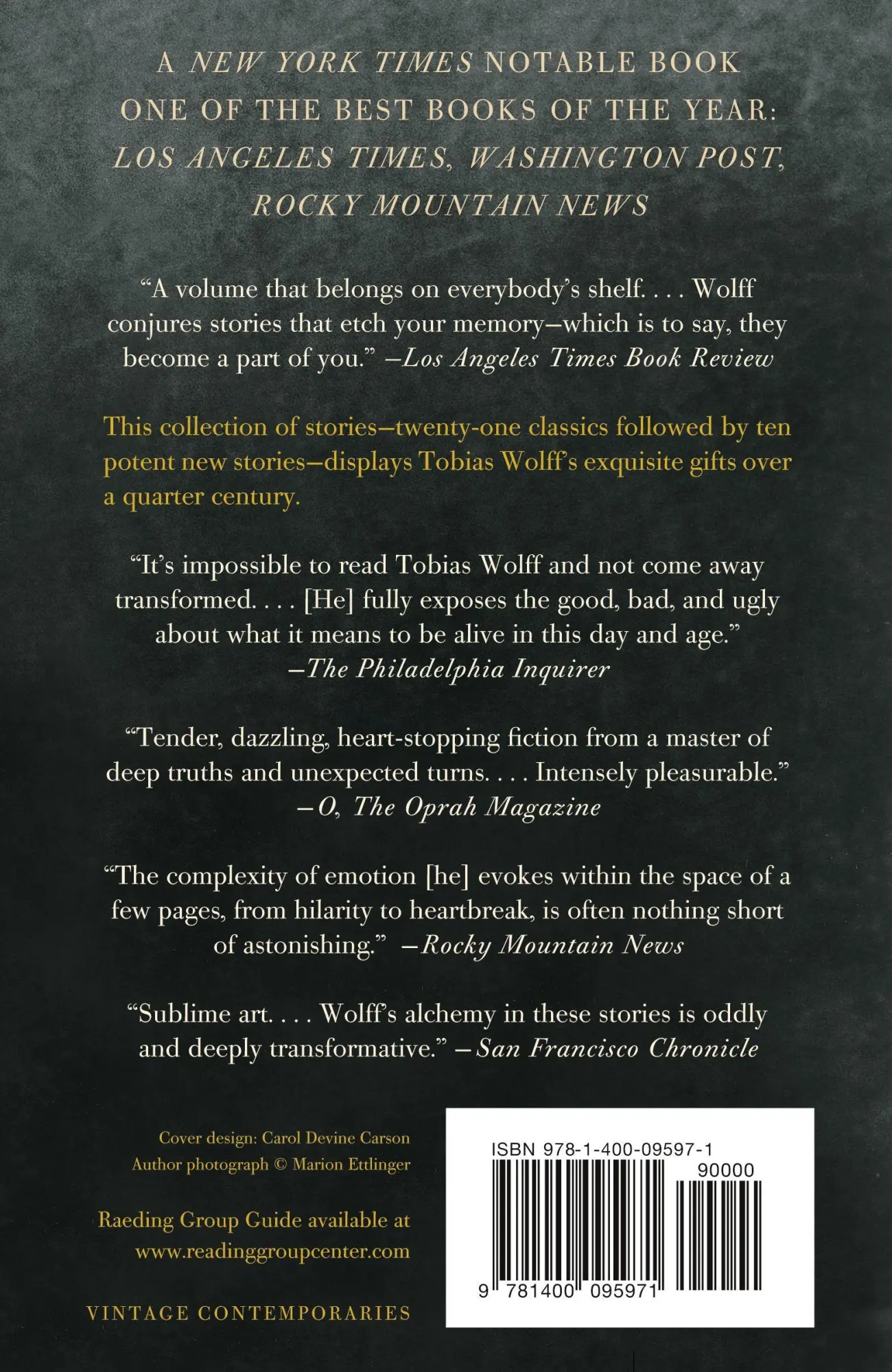 Rückseite: 9781400095971 | Our Story Begins | New and Selected Stories | Tobias Wolff | Buch