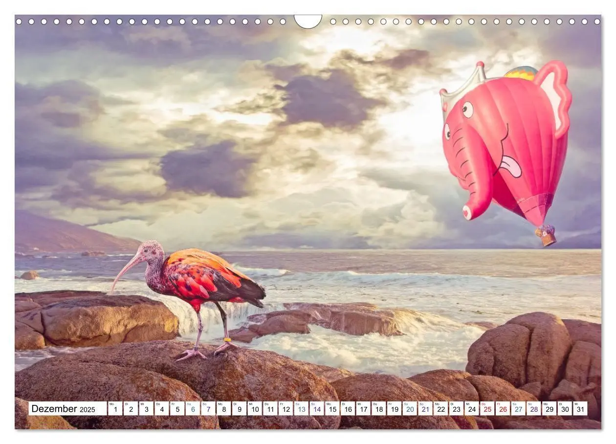 Bild: 9783435095971 | Fliegen, Fliegen - humorvolle Montagen (Wandkalender 2025 DIN A3...