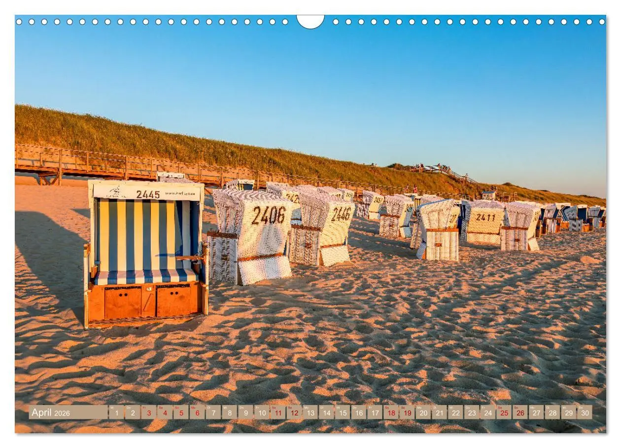 Bild: 9783457565971 | Sylt im Abendlicht (Wandkalender 2026 DIN A3 quer), CALVENDO...