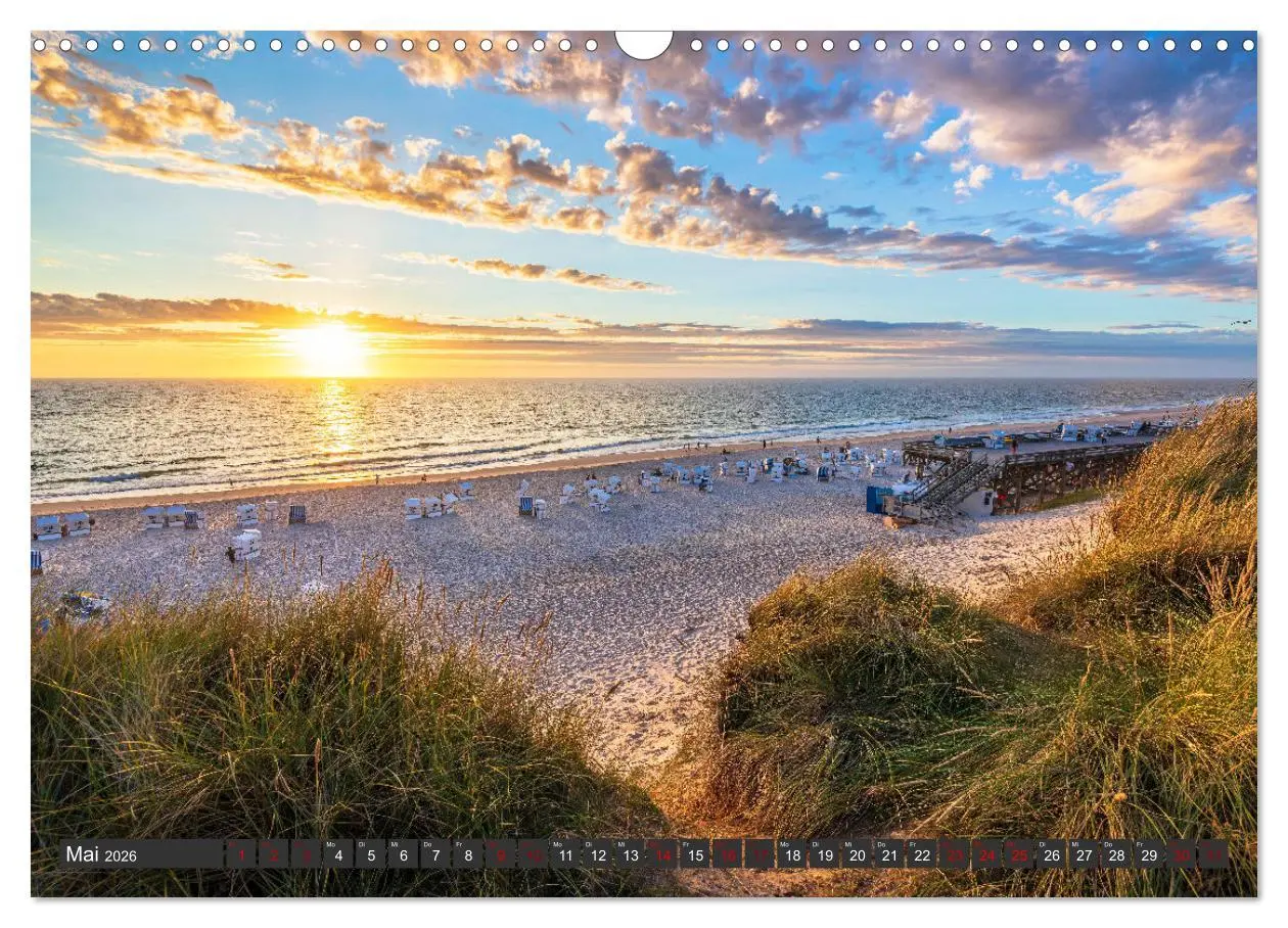 Bild: 9783457565971 | Sylt im Abendlicht (Wandkalender 2026 DIN A3 quer), CALVENDO...