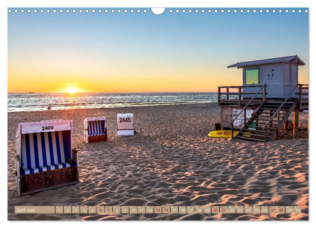 Bild: 9783457565971 | Sylt im Abendlicht (Wandkalender 2026 DIN A3 quer), CALVENDO...